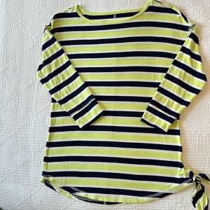 Ladies T by Talbots Striped Top w/3/4 sleeve